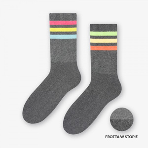 Sportliche gestreifte Socken für Damen/Herren Mehr Mode