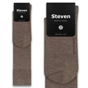 Kunstsocken aus Merinowolle für Männer. 008 KD008 melange braun