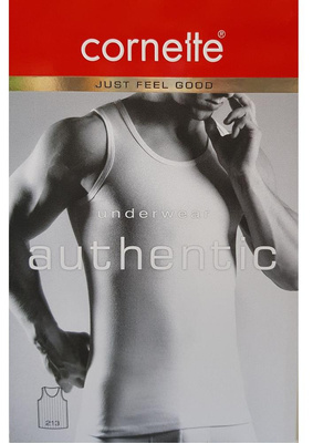 Koszulka Authentic 213 Ribbed szary melanż Cornette