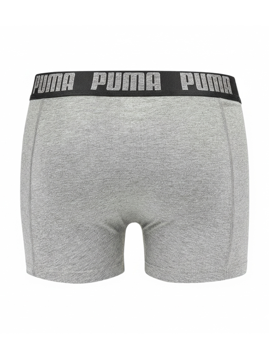 Herren Boxershorts 2er Pack Puma Comfort Stretch Grau/Schwarz