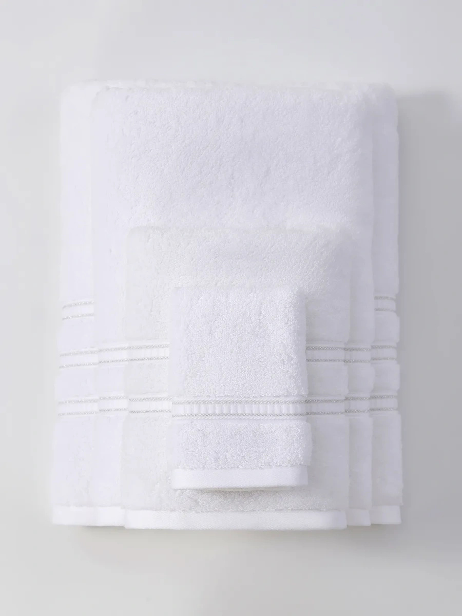 Prosop Bambus Harmony Alb+Argintiu