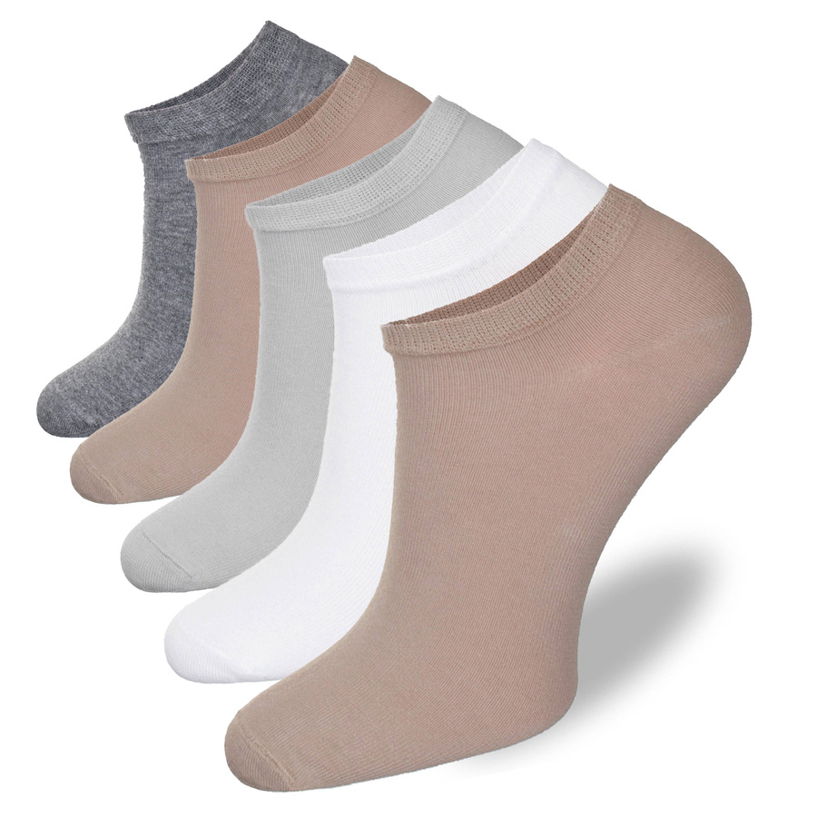 5x Herren Baumwollsocken Glatt
