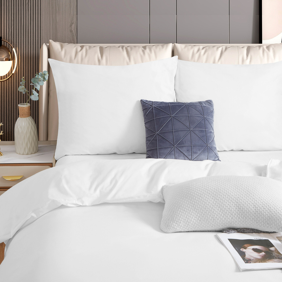 Bettwäsche Satiniert Weiß