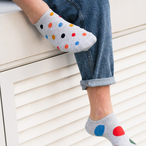 kolorowe stopki Damskie/Męskie Kropki More Fashion