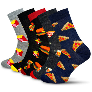 5X Bunte Fast Food Socken für Männer
