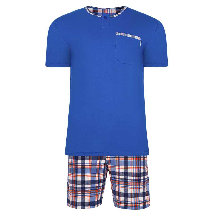 Kurzarm Schlafanzug Herren Kollektion Blau