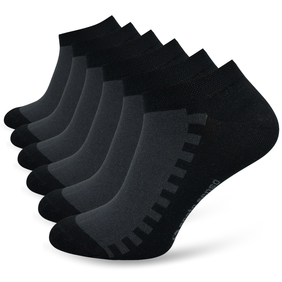 Sneakersocken Serie P73 Grau, Schwarz
