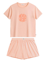 Damen Schlafanzug Nlp-487 Beige Gelb Rosa