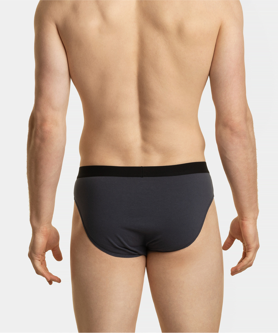 Herrenslips Serie 3MP-094 Grau/Schwarz/Braun