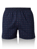 Men's Loose Boxer Shorts with Buttons Black