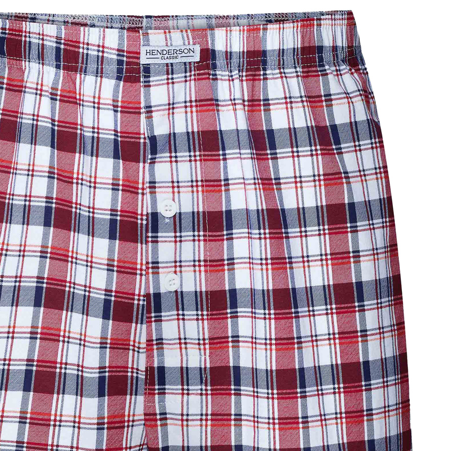 Henderson Herren Boxershorts Classic – 100% Baumwolle, Komfortabler Schnitt, Elastischer Bund, Knopfleiste, Geometrisches Muster, Vielseitige Farben, Herbst/Winter Kollektion, Grau, Größe: K318, 4er Pack