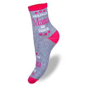 Socken Damen Serie Gemustert 200 Grau