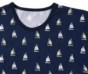 Kurzarm-Schlafanzug Herren Serie Orange-Blau