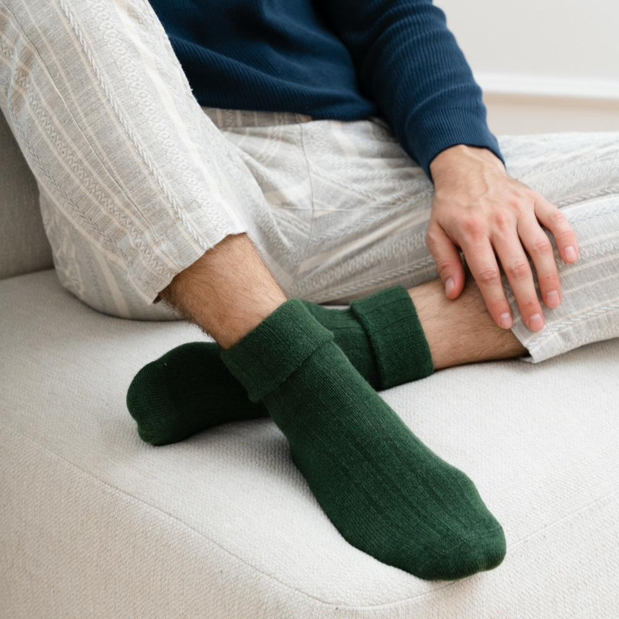 Herrensocken Serie Alpaka Grüne