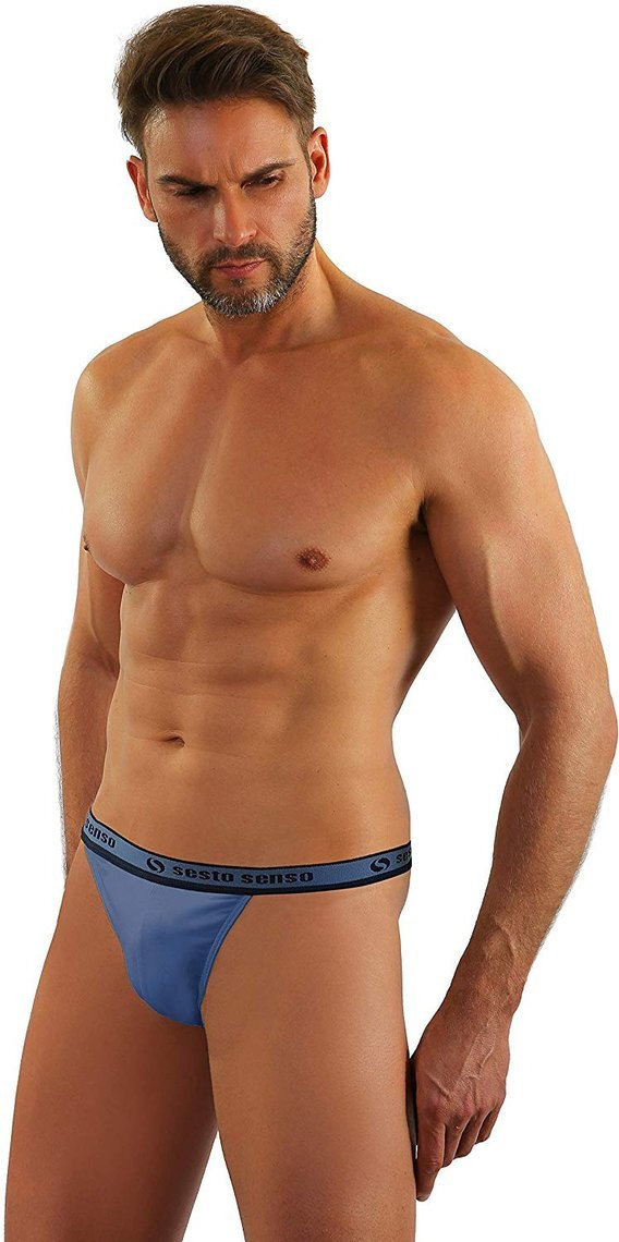 Tanga-Slips SM04 Grau/Blau/Beige