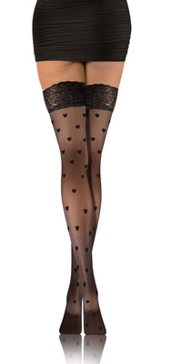 Selbsthaltende Strümpfe Serie Schwarz