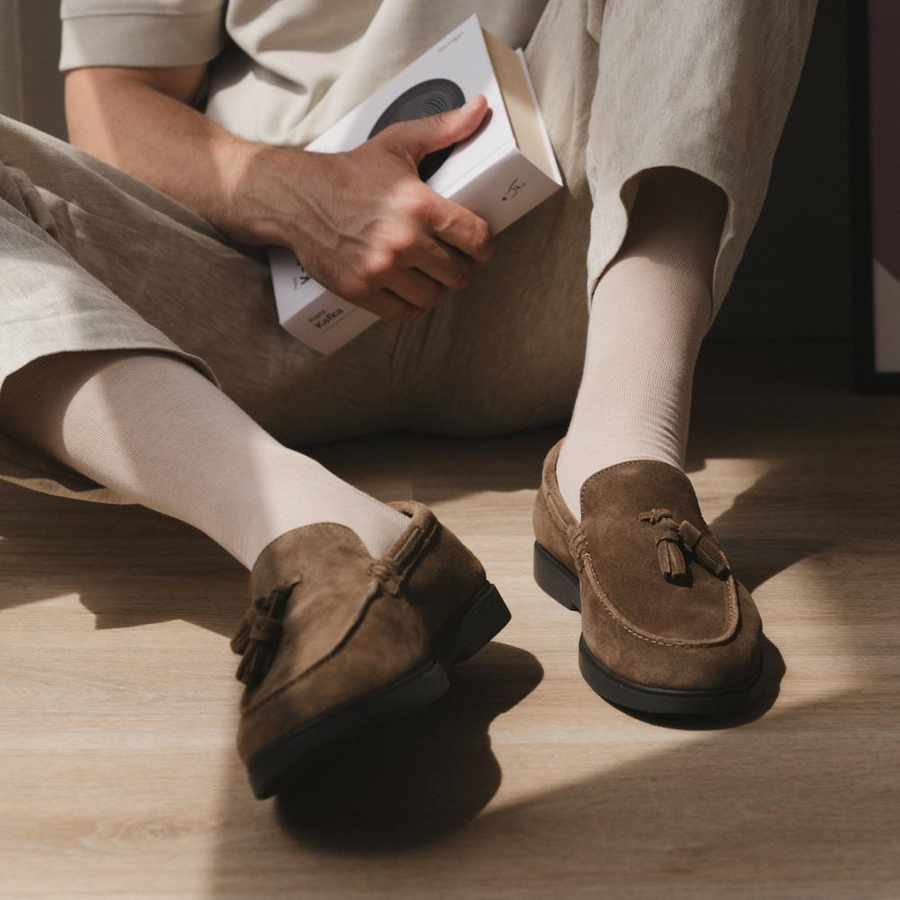 Socken Herren Serie Dünn Beige