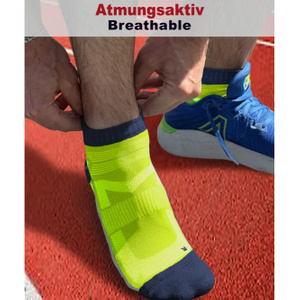 Sesto Senso Herren Sport Socken SKB07 – Atmungsaktiv, Nahtlos, Poliamid, Vielseitig für Sportaktivitäten, Nicht drückend, Mehrfarbig, 4er Set