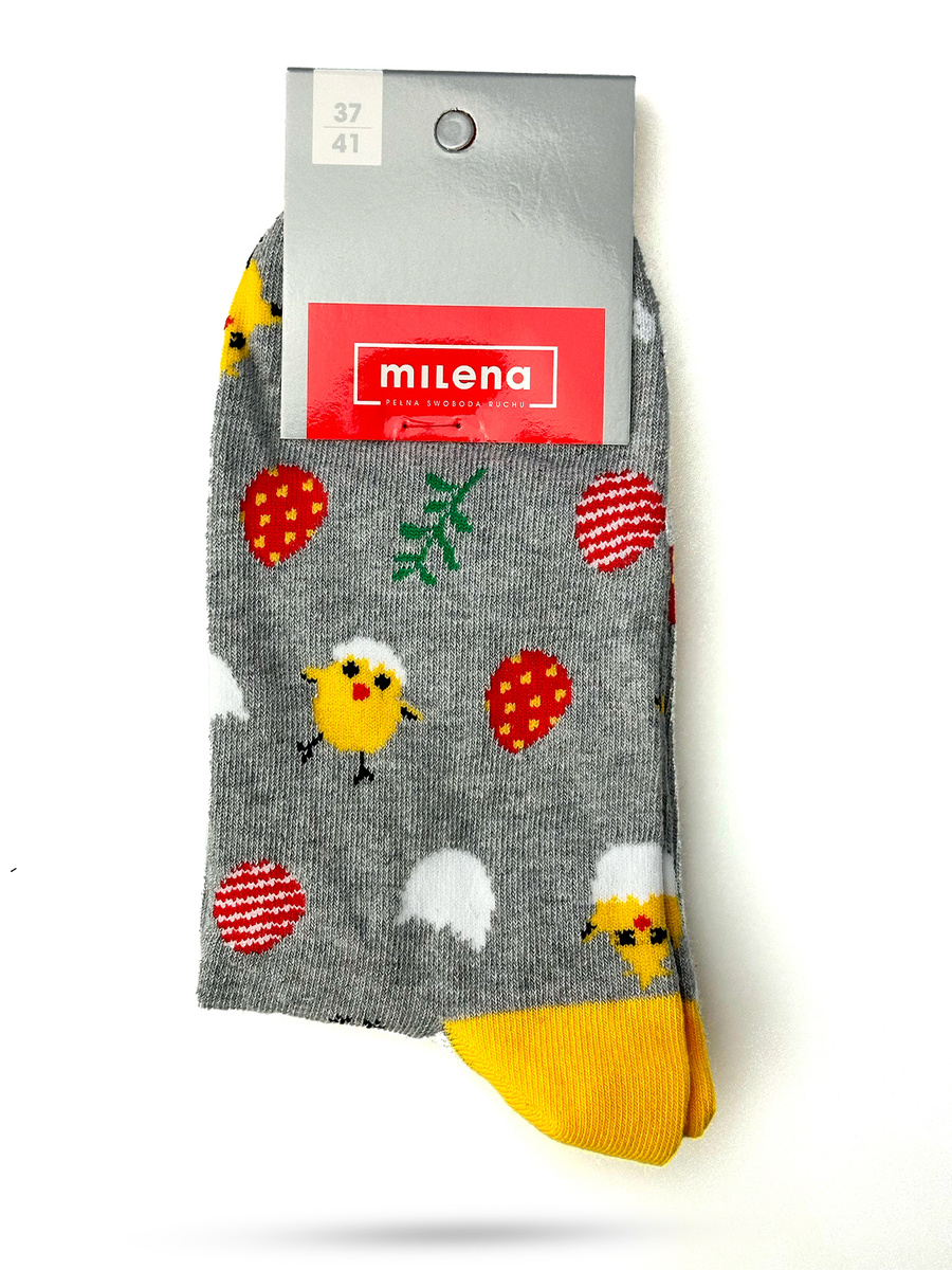 Damensocken Wzorzyste 200 Hellmeliert Grau