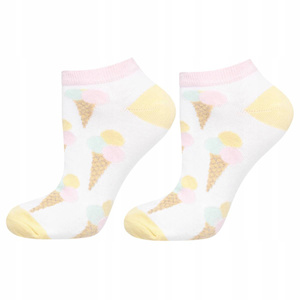 Stopki damskie kolorowe SOXO GOOD STUFF śmieszne lody