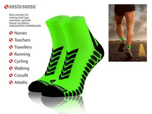 Bawełniane oddychające bezszwowe SKARPETY SPORTOWE SPORT SOCKS Sesto Senso 