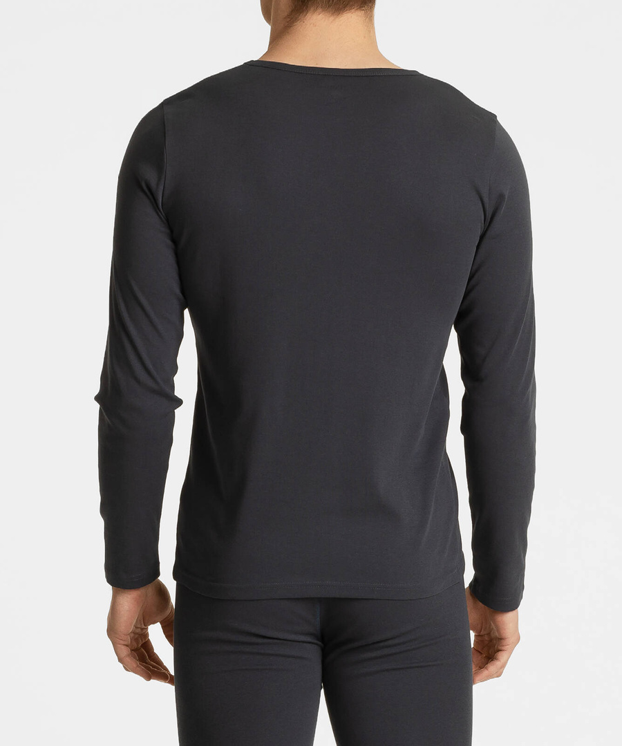 Men's T-shirt Long Sleeve Undershirt Graphite BMV-049 Atlantic