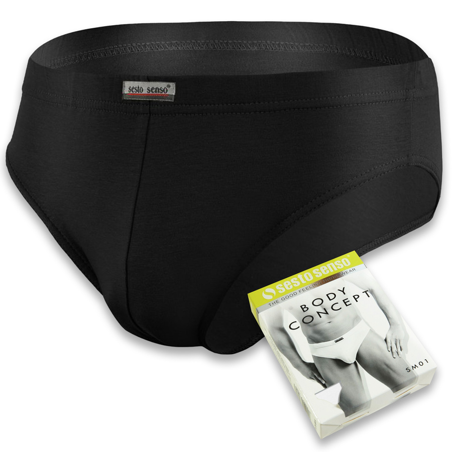 Sesto Senso Herren Slipy Set – Hochwertige Baumwollunterwäsche, Sportlicher Schnitt, Antiallergisch, Schnell trocknend, Perfekte Passform, Farben: Rot, Blau, Schwarz, Weiß, 4er Pack, Für Aktive Männer