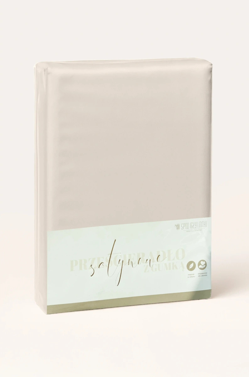 Fitted Sheet Satin Light Beige