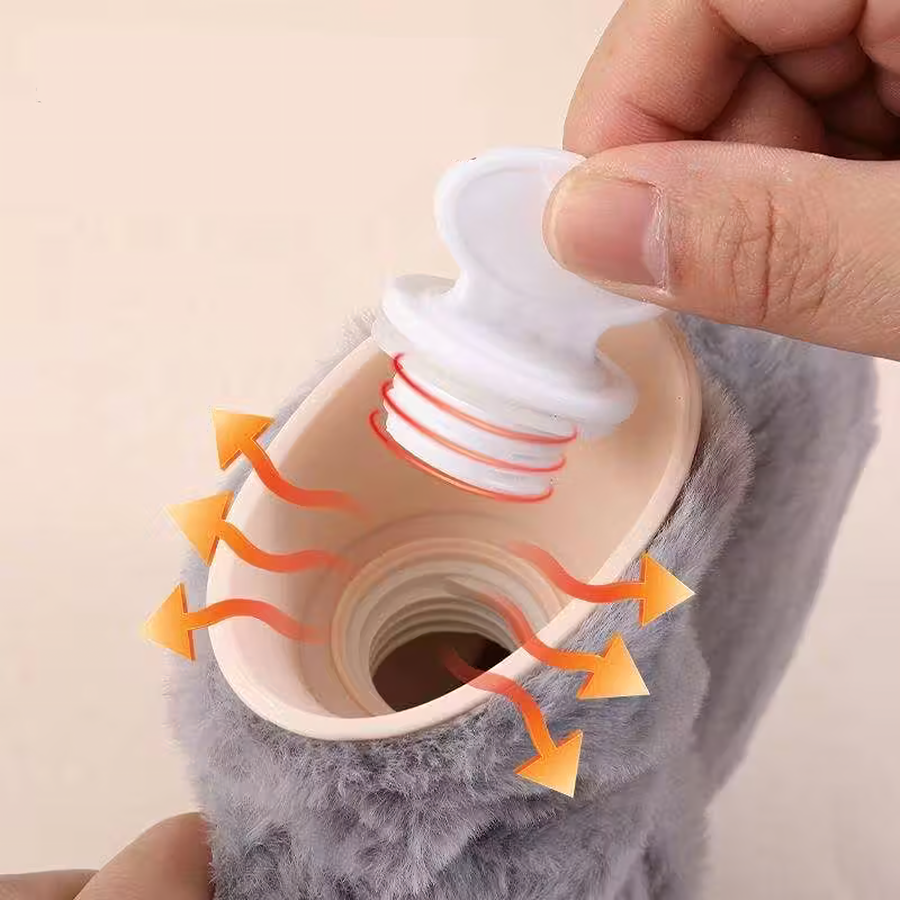 Small 0.5L Water Thermofor in Cover Plush Rubber Warmer in Sweater