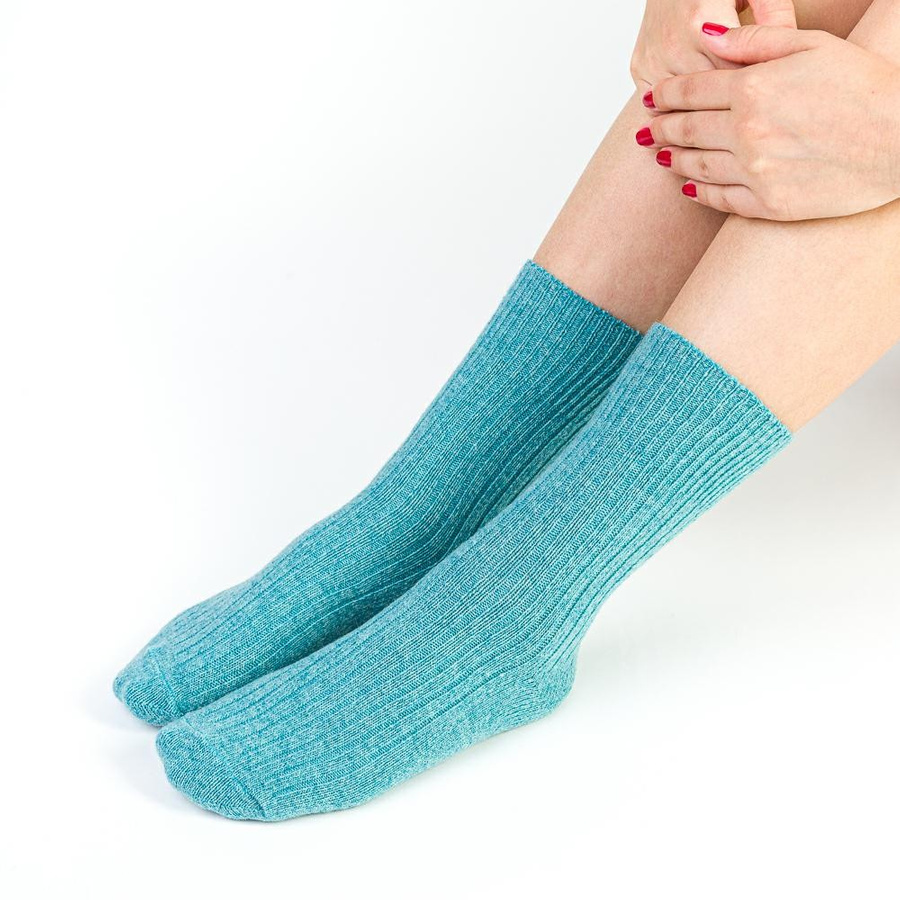 Socken Damen Serie Art. 093 Türkis Blau