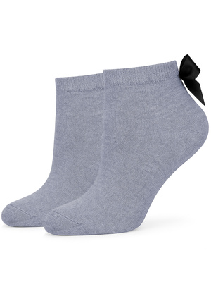Damensocken mit Ripsbandschleife, Farbe Schwarz, Größe 37-41