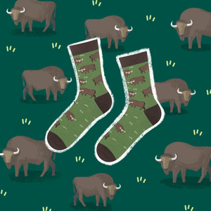 Herrensocken Good Stuff grün gemustert