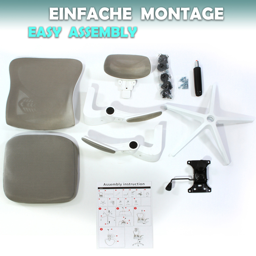 Bürosessel V1 hellgrau