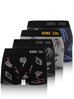 Sestimi Underwear Herren Boxershorts Set – Bequeme Baumwollunterwäsche mit Print, 4er Pack, Multicolor, Modell MPC80506, Atmungsaktiv und Passgenau, Für Männer