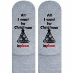 Herren SOXO Lange Socken mit Aufschrift Baumwolle Geschenk Pizza Weihnachtsgeschenk