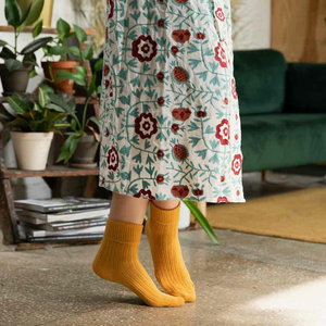 Socken Wollserie Gelb