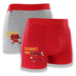 2X Männer Baumwolle Boxershorts für Valentinstag Geschenk "Herzdieb"