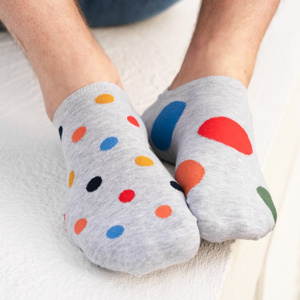 Damen/Herren farbige Punkte More Fashion Füße