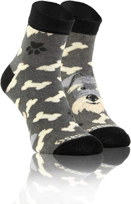 Sesto Senso Skarpetki Herren Damen – Baumwolle Bunte Muster, Komfortabel, Atmungsaktiv, Für Alltag & Elegante Outfits, Grau Bunt, 15cm Länge, Rutschfeste Bündchen