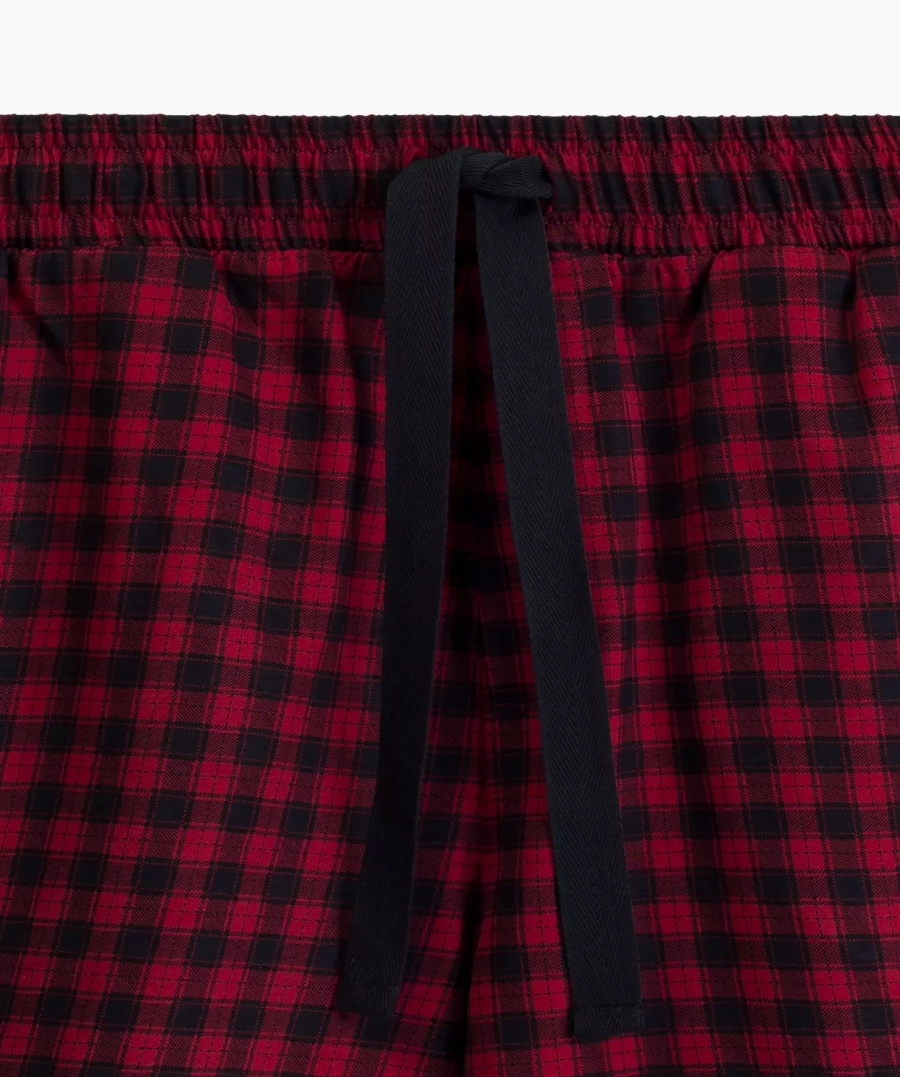 Herren Schlafanzug Serie nmp-397 Grau Rot