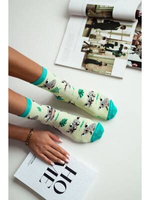 Damen Socken Koala Bär, Farbe Mint, Größe 37-41