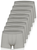 Sestimi Herren Baumwoll Boxershorts Set – Bequeme Unterwäsche, 8er Pack, Grau, Elastisch, Atmungsaktiv, 95% Baumwolle, 5% Elastan, Ohne Muster, Regular Fit