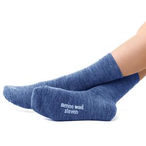Socken Kinder Merino Wolle Art. 130 Melange Jeans