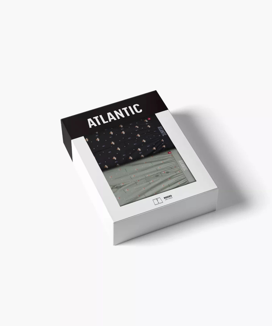 Boxershorts 2MBX-075 Grün Schwarz