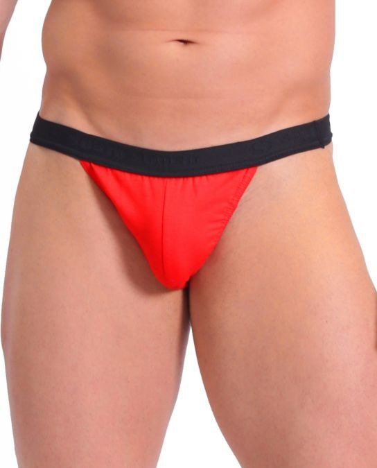 Men's Red Tanga Cotton Briefs