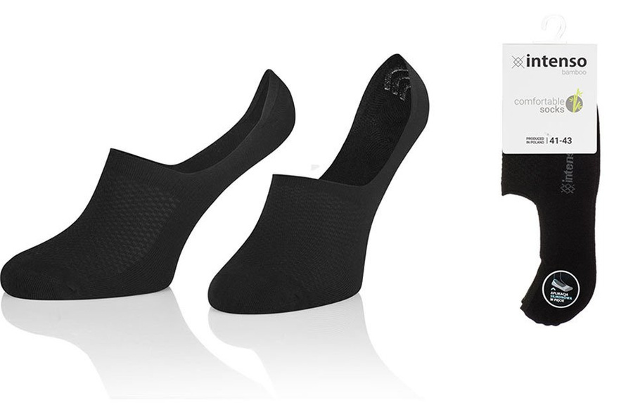 niewidoczne skarpety z włókna bambusowego do mokasynów z silikonem 1900 Intenso