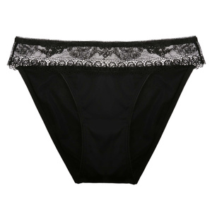 Henderson Damen Figi 35236 Julietta – Klassische Unterwäsche mit Eleganter Spitze, Weicher Poliamid-Stoff, Komfortabel und Elastisch, Alltagstauglich, Schwarz, 4er Pack