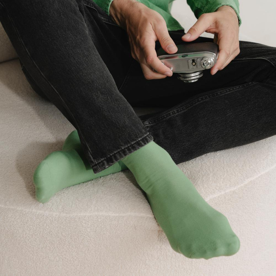 Socken Herrlich Serie Dünn Einfach Hellgrün