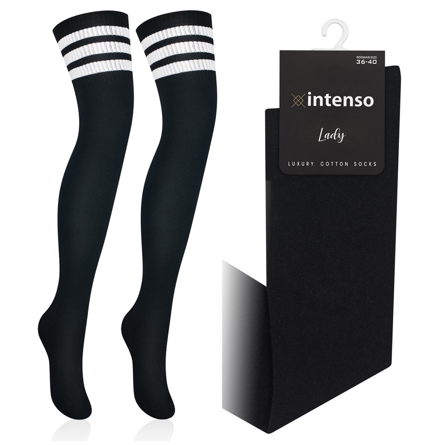 Damen Socken aus Baumwolle mit Streifen Intenso