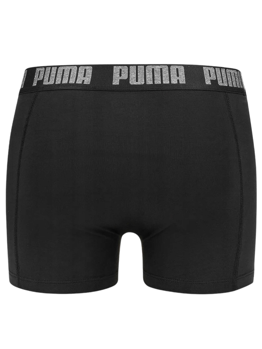 Puma Herren Boxershorts 2er Pack – Komfort Stretch Unterwäsche aus Atmungsaktiver Baumwolle, Schwarz, Elastischer Bund mit Logo, Flache Nähte, Zweilagiger Frontbereich, Basic Kollektion, Männlich
